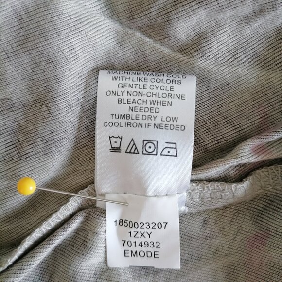 One World Live and Let Live Womens Multicolor Sequins Peasant Blouse Top Size 1X - Picture 7 of 7